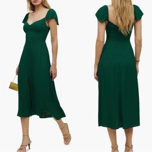 Reformation Baxley Fit & Flare Midi Dress